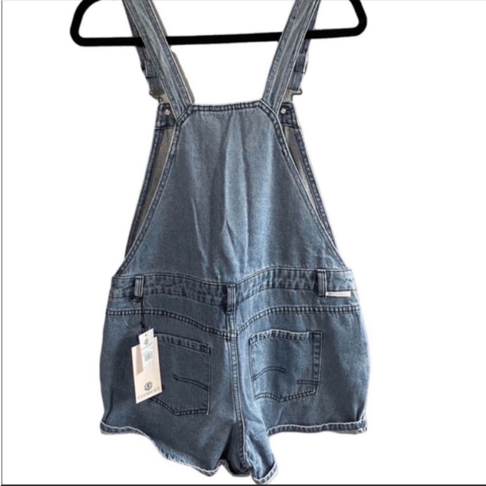 NWT Element Leavin Tonite cotton denim vintage inspired short overalls. Size 29 - Picture 2 of 4